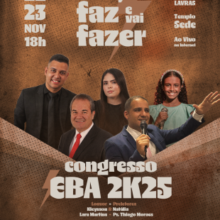 Congresso EBA 2025 reunirá adolescentes em sua 25ª edição em Lavras